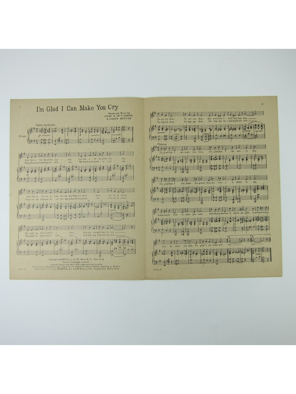 Sheet Music I'm Glad I Can Make You Cry Silent Movie Alice Joyce Harry Tenney - Picture 6 of 12